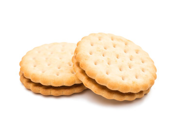 Biscuit round sandwich isolated