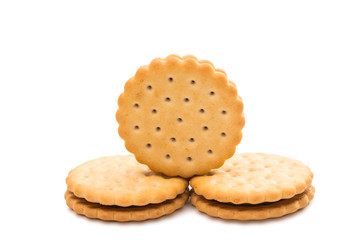 Biscuit round sandwich isolated