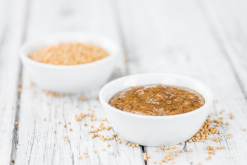 Fresh made Sweet Mustard.