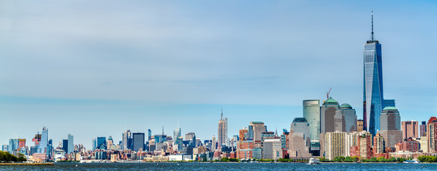 Skyline of Manhattan in New York City, USA