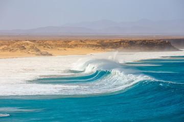 Beach in El Cotillo village in Fuerteventura island, Spain