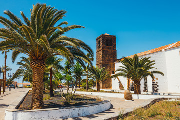 Fototapeta premium Church of Our Lady of Candelaria in La Oliva, Fuerteventura Island, Spain
