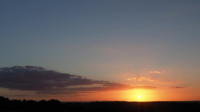 sundown, view from the Monreberg, Kalkar, Germany, time lapse