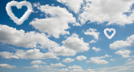 Obraz premium Romantic concept with clouds on sky