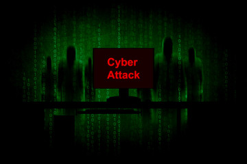 Fototapeta na wymiar Computer hacker or Cyber attack concept background