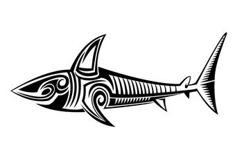 Ornamental Shark Tattoo