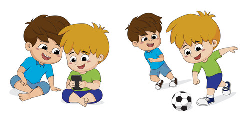 Present children addicted to playing game at home.They don't like to play sports.