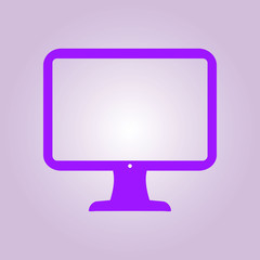 Ð¡omputer display sign icon. Flat design style.