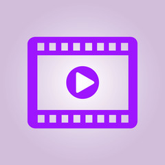 Fototapeta premium Video icon. Flat design style. Movie premiere. Live video Calendar.