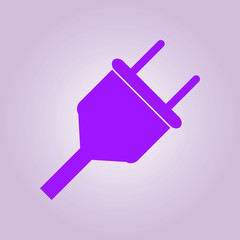 Vector electrical plug symbol. Web flat icon.