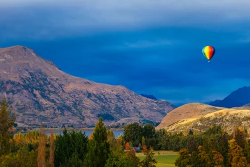 Deurstickers Nieuw-Zeeland Heteluchtballon, Queenstown, Nieuw-Zeeland
