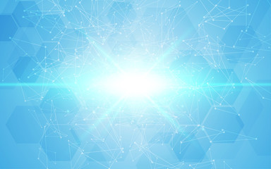 abstract networking data connection concept polygonal design background