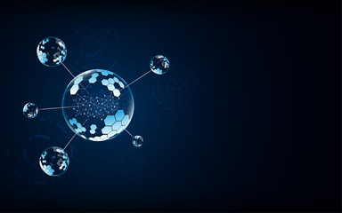 abstract global network internet cloud concept background