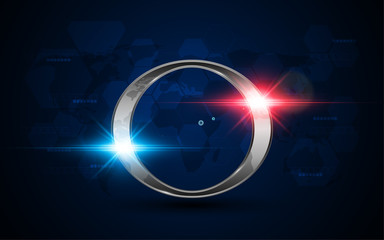 abstract global networking concept hi tech frame background