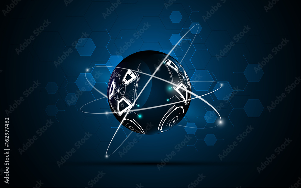 Poster global networking connection cloud concept background