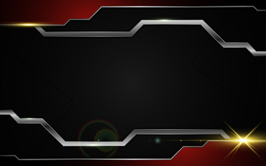 Naklejka premium red metallic frame template background