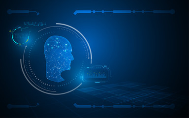 face scanning technology innovation concept background