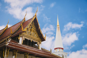 Buddhist monastery is Wat Mahathat temple, Nakhon Si Thammarat ,Thailand.