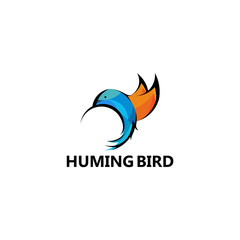 Beautiful Huming Bird Logo Template Design