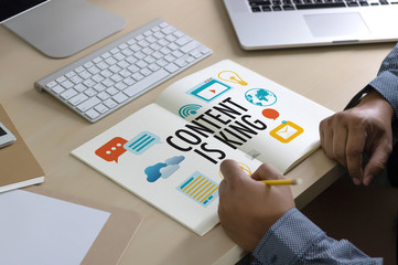 CONTENT IS KING seo search engine optimization and content marketing concept