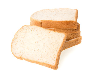 Sliced of bread., Isolated on a white background.
