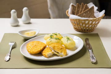 Cutlets de volaille with baked potato