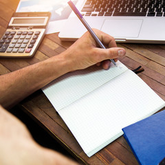 Businessman working in the office.