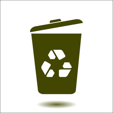 Trash can icon. Delete, Move to Trash, clear the disk space. Vector illustration 