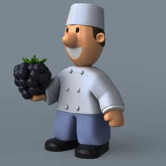 Cartoon baker - 3D Illustration