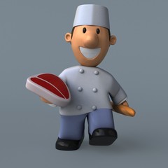 Cartoon baker - 3D Illustration