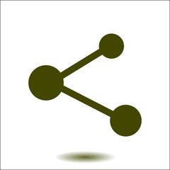 Share  sign icon. Vector of flat design style.