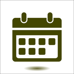 Vector calendar icon. Important dates sign. Flat design style.