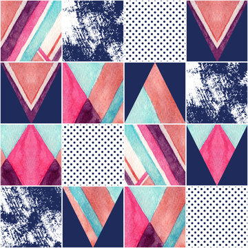 Abstract square seamless pattern.