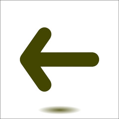 Arrow icon. Pointer direction for land navigation.