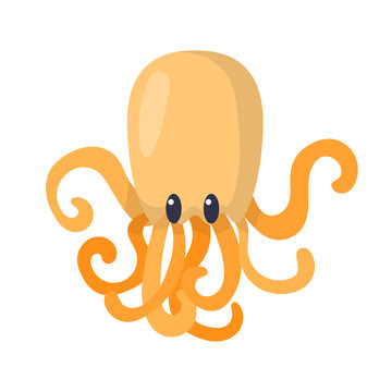 Vector cartoon octopus icon