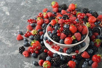 Salad of fresh forest berries