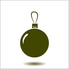 Christmas balls icon. New Year decoration. All to celebrate the New Year and Christmas.