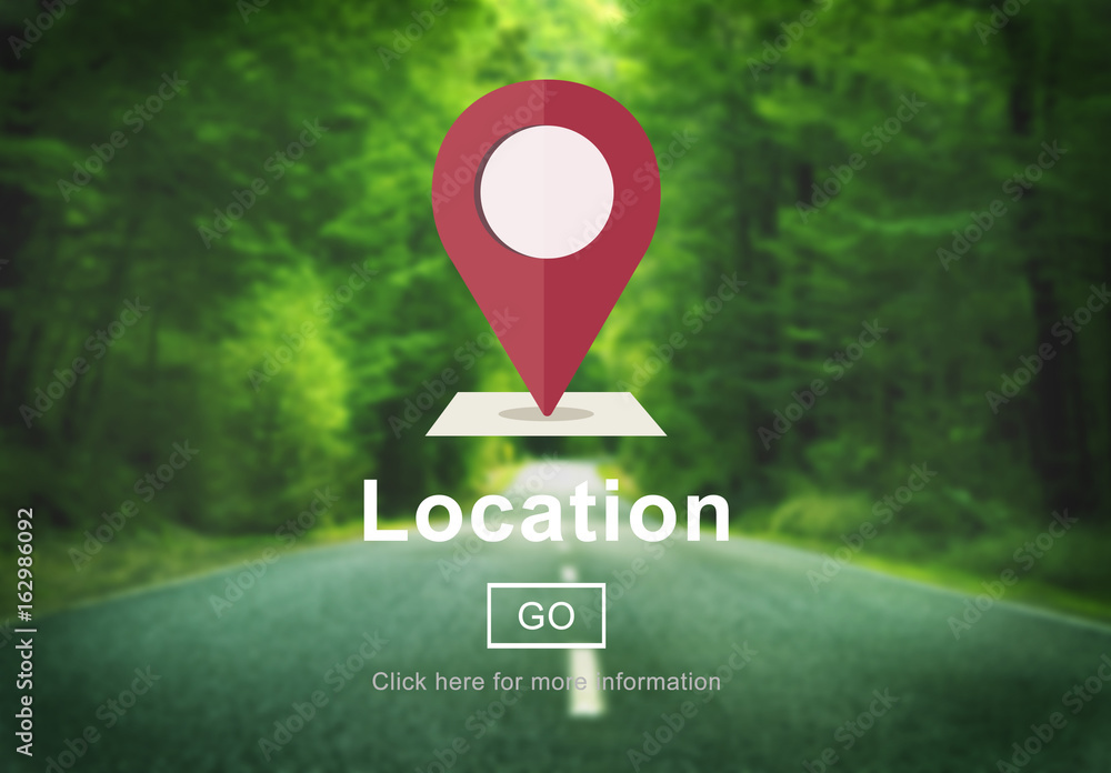 Poster location marker point map navigation concept