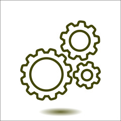 Icon of gears.The development and management of business processes.