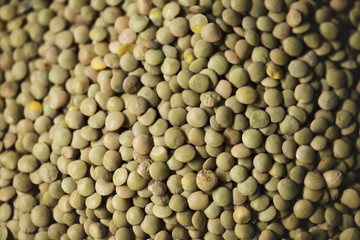 Closeup of lentils seed product fresh