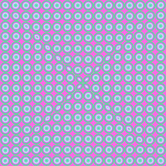 Bright, psychodelic seamless pattern. Mosaic decorative design template. Geometric abstract background.