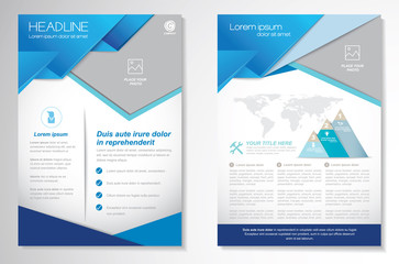 Vector Brochure Flyer design Layout template, size A4, Front page and back page, infographics. Easy to use and edit.