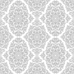 Seamless classic light silver pattern. Traditional orient ornament. Classic vintage background