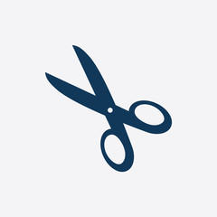 Fototapeta premium Scissors icon. Mark cut here. Flat design.