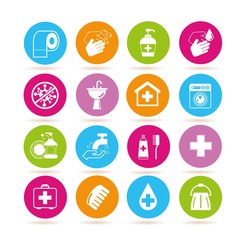 hygiene icons, cleaning icons