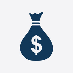 Dollar USD currency symbol. Flat design style. 