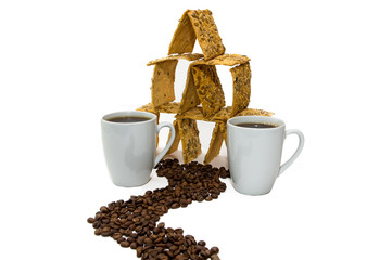 The road from the coffee beans leads to the biscuit house.