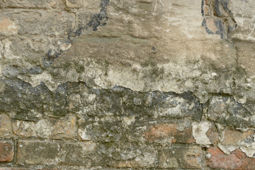 Brick texture with scratches and cracks