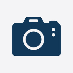 Photo camera symbol. DSLR camera sign icon. Digital camera. Flat design style. 