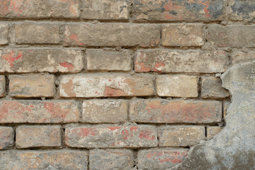 Brick texture with scratches and cracks